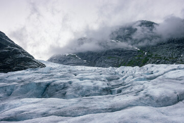 Beautiful view of the hike in Nigardsbreen glacier (Norway)


























