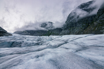 Beautiful view of the hike in Nigardsbreen glacier (Norway)


























