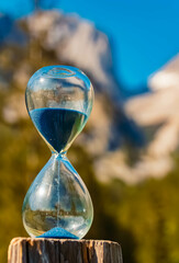 Hourglass landscape shot with Mount Wilder Kaiser in the background at Wochenbrunner Alm, Ellmau, Kufstein, Tyrol, Austria