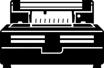 Black and White Printer Vector Icon