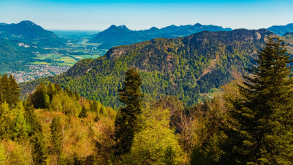 Alpine spring view at Kaiserlift Kufstein, Tyrol, Austria