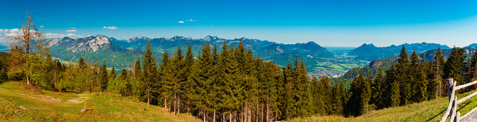 High resolution stitched alpine spring panorama at Kaiserlift Kufstein, Tyrol, Austria