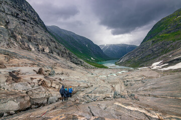Beautiful view of the hike in Nigardsbreen glacier (Norway)


























