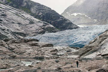 Beautiful view of the hike in Nigardsbreen glacier (Norway)


























