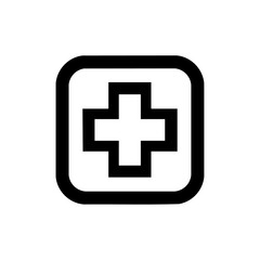 Obraz premium Symbol for healthcare, medical treatment, and emergency services, commonly used on first aid kits.