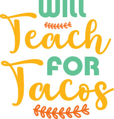 World Teacher's Day SVG Typography Design 
