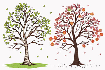 Obraz premium tree with colorful leaves