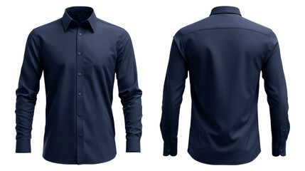 Classic mens navy blue long sleeve dress shirt