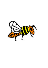 abeille face cartoon