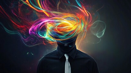 person dressed in black shirt with tie