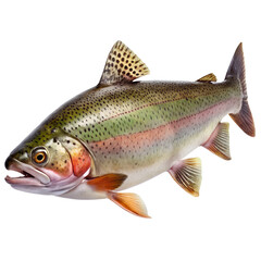 Fototapeta premium trout fish isolated on white background