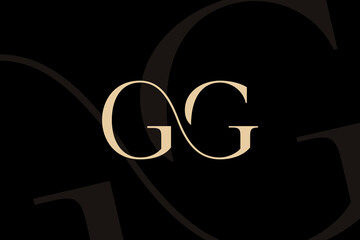 GG letter logo icon design. Classic style luxury initials monogram.