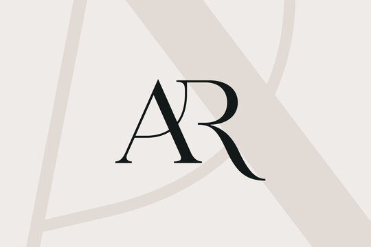 AR or RA letter logo icon design. Classic style luxury initials monogram.