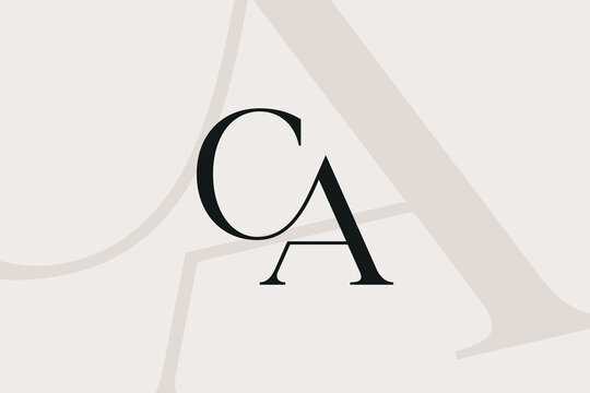 CA or AC letter logo icon design. Classic style luxury initials monogram.