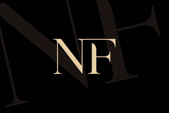 NF or FN letter logo icon design. Classic style luxury initials monogram.