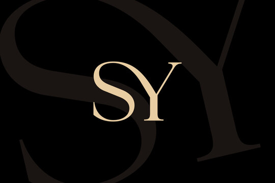 SY or YS letter logo icon design. Classic style luxury initials monogram.
