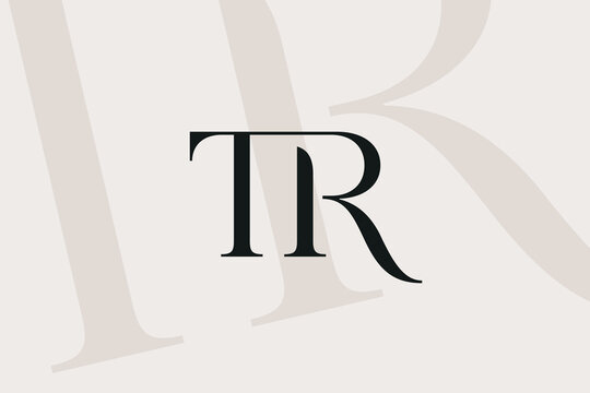 TR or RT letter logo icon design. Classic style luxury initials monogram.
