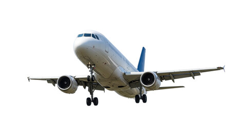 Naklejka premium Isolated Commercial Airplane Taking Off Against White Background