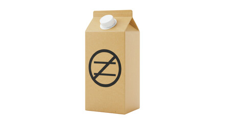 Isolated Milk Carton with Not Equal Sign
