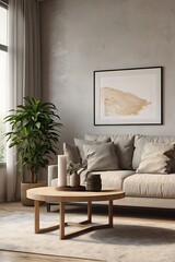 Modern Minimalist Living Room Interior Design Neutral Tones and Natural Elements