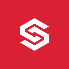 Geometric Letter S Logo design vector template