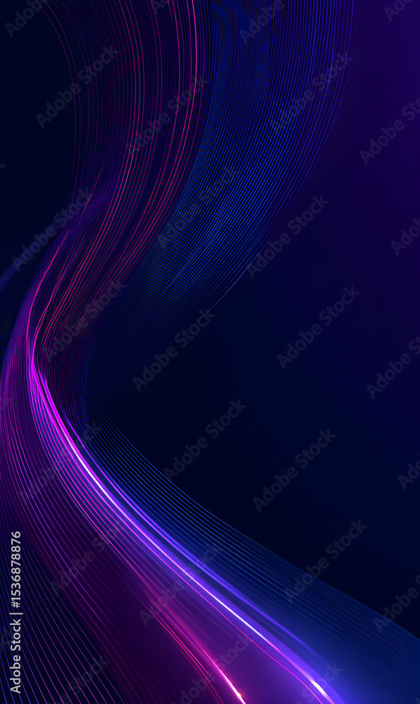 Poster vibrant waves of light create a dynamic and modern background expressing fluidity and innovation ref