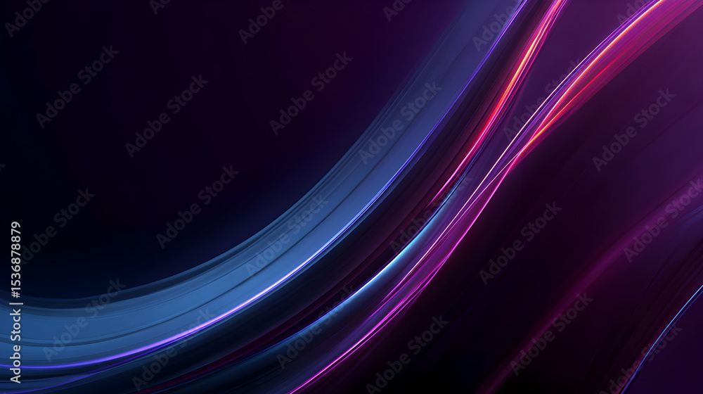 Poster elegant flowing light trails against a dark gradient backdrop create a dynamic and vibrant visual ex
