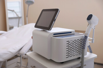 Laser hair removal machine in beauty salon