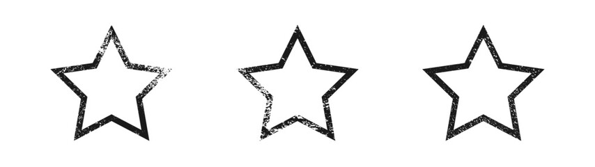 Set of grunge borders in star form