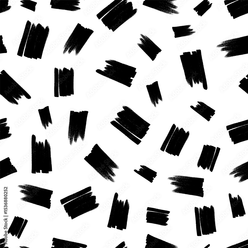 Poster seamless pattern with hand drawn scribble smears
