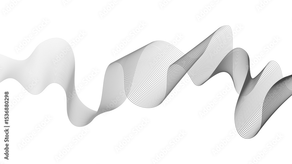 Aufkleber abstract backdrop with grey wave gradient lines