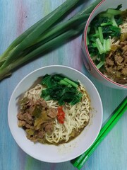 Indonesia street food mie ayam
