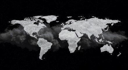 World Map in Clouds: A Global Perspective