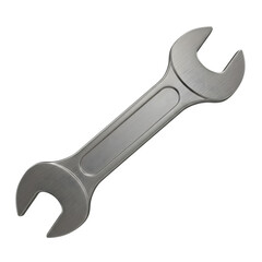 Metallic Wrench Tool Icon, Isolated on White or Transparent Background