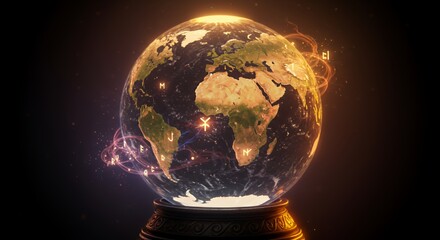 Mystic Earth Globe: A Digital Prophecy