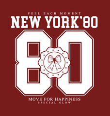 varsity typography vector illustration, for t-shirt graphic.