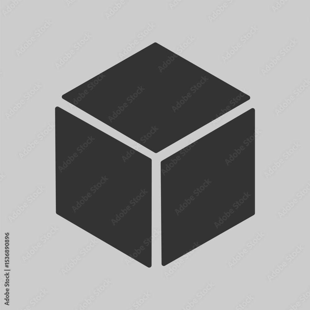Poster 3d cube printing vector symbol. 3d print vector icon. cubes illustration.