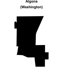 Algona (Washington) blank outline map