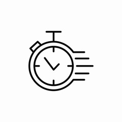 fast time icon sign vector