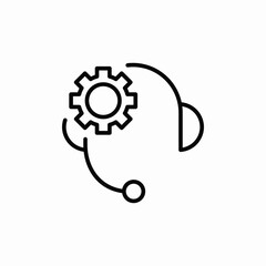 headset settings icon sign vector