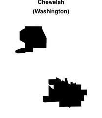 Chewelah (Washington) blank outline map