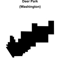 Deer Park (Washington) blank outline map