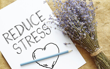 Reduce Stress and Stay calm is shown using the text