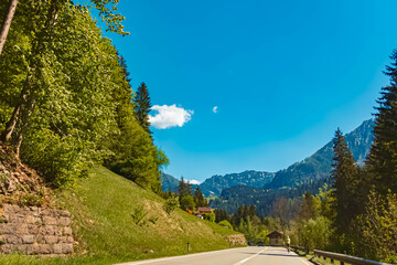 Alpine spring view at Point, Ebbs, Kufstein, Tyrol, Austria