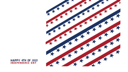 Obraz premium Diagonal stripes of red and blue with stars for fourth of july independence day celebration design element