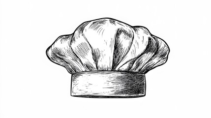 Hand Drawn Chefs Hat Illustration Culinary Design