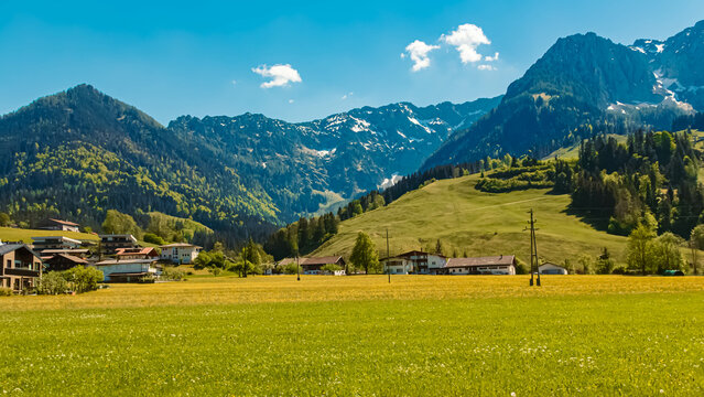 Alpine spring view at Point, Ebbs, Kufstein, Tyrol, Austria
