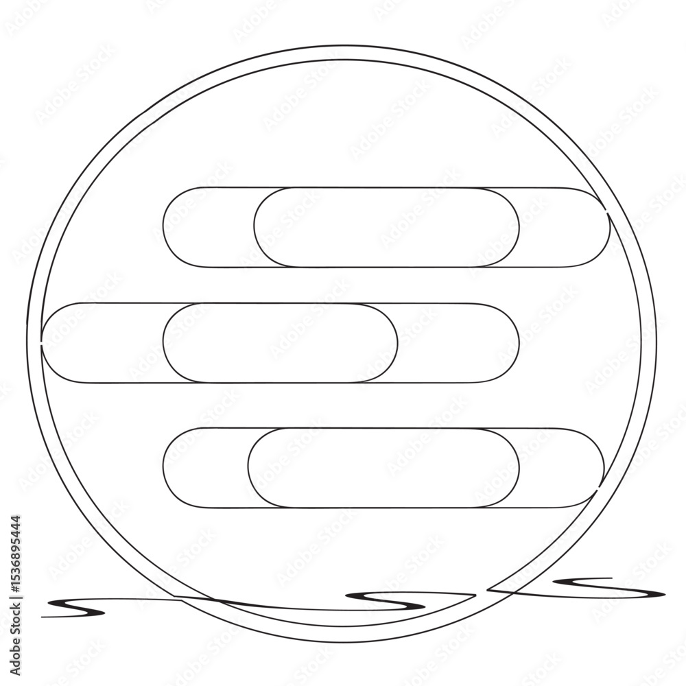 Poster continuous line drawing menu icon. web menu sign and symbol.