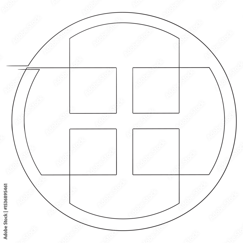 Poster continuous line drawing menu icon. web menu sign and symbol.