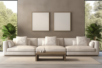 Contemporary Home Decor Mockup Scene. 3D render